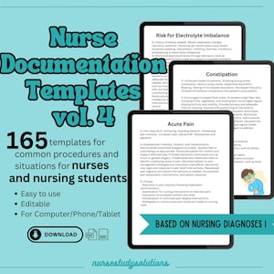 165 Nurse Documentation Template based on Nursing Diagnoses I SBAR Nurse Charting Guide Nursing Notes Nursing Care Plan ICU Report Sheet