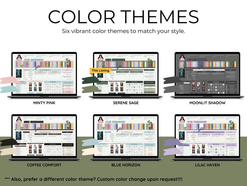 Book Tracker Google Sheets Template Reading Journal Excel Template ...