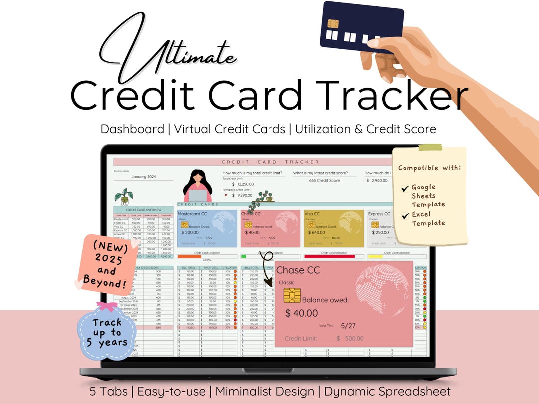 Credit Card Expense Tracker Credit Score Planner Credit Card ...