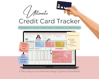 Credit Card Expense Tracker Credit Score Planner Credit Card Utilization Manager Budget Spreadsheet Financial Planner Debt Payment Tracker