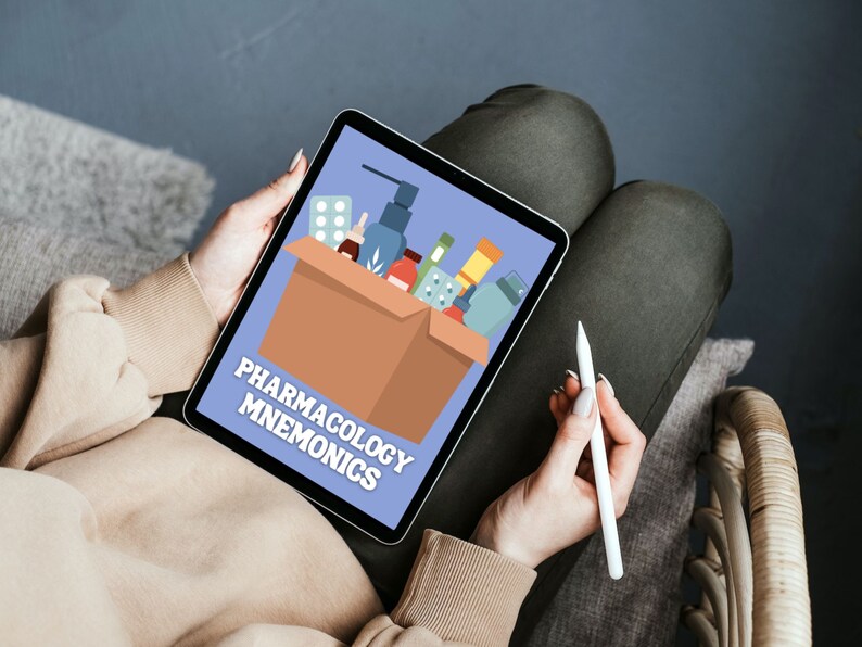 136 Pages Printable Nursing Pharmacology Mnemonics Memory Notebook of