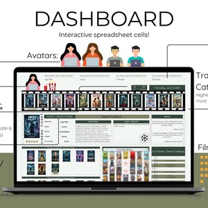 Film & Serie TV Show Tracker Tabelle Vorlage mit Galerie Zitaten Sammlung Film Liebhaber Journal Planer Episoden Bewertung Bewertung Bingo Bild 4