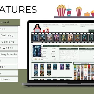 Film & Serie TV Show Tracker Tabelle Vorlage mit Galerie Zitaten Sammlung Film Liebhaber Journal Planer Episoden Bewertung Bewertung Bingo Bild 2