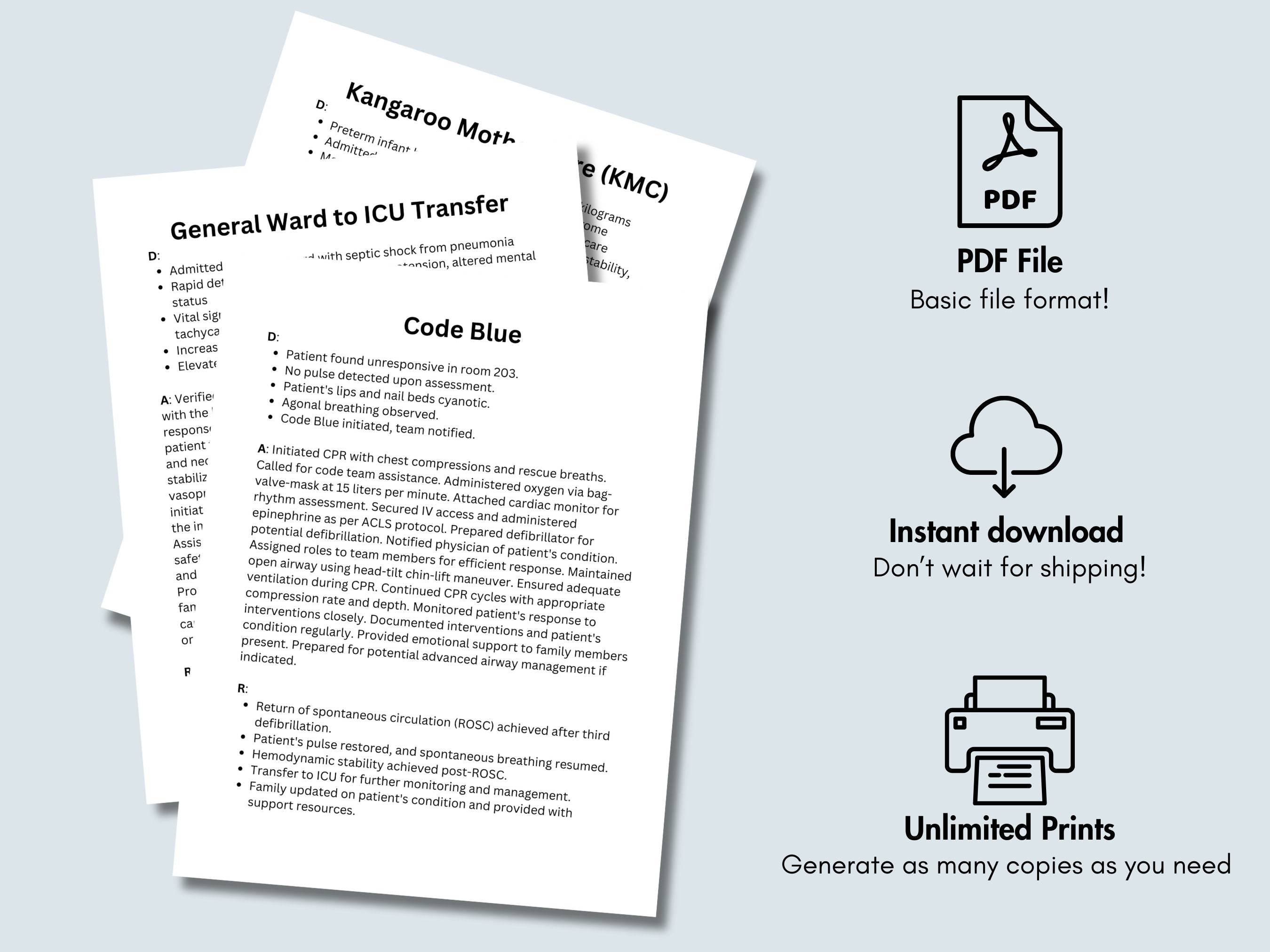 Nurse Documentation Template Nurse Charting Template Nurse Report Sheet ...