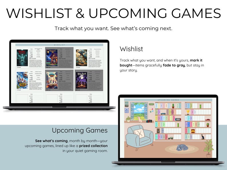 Video Game Tracker Toolkit Gaming Tracker Spreadsheet Template Backlog Picker Planner Gaming Log Achievement Wishlist Collection Game Review image 10