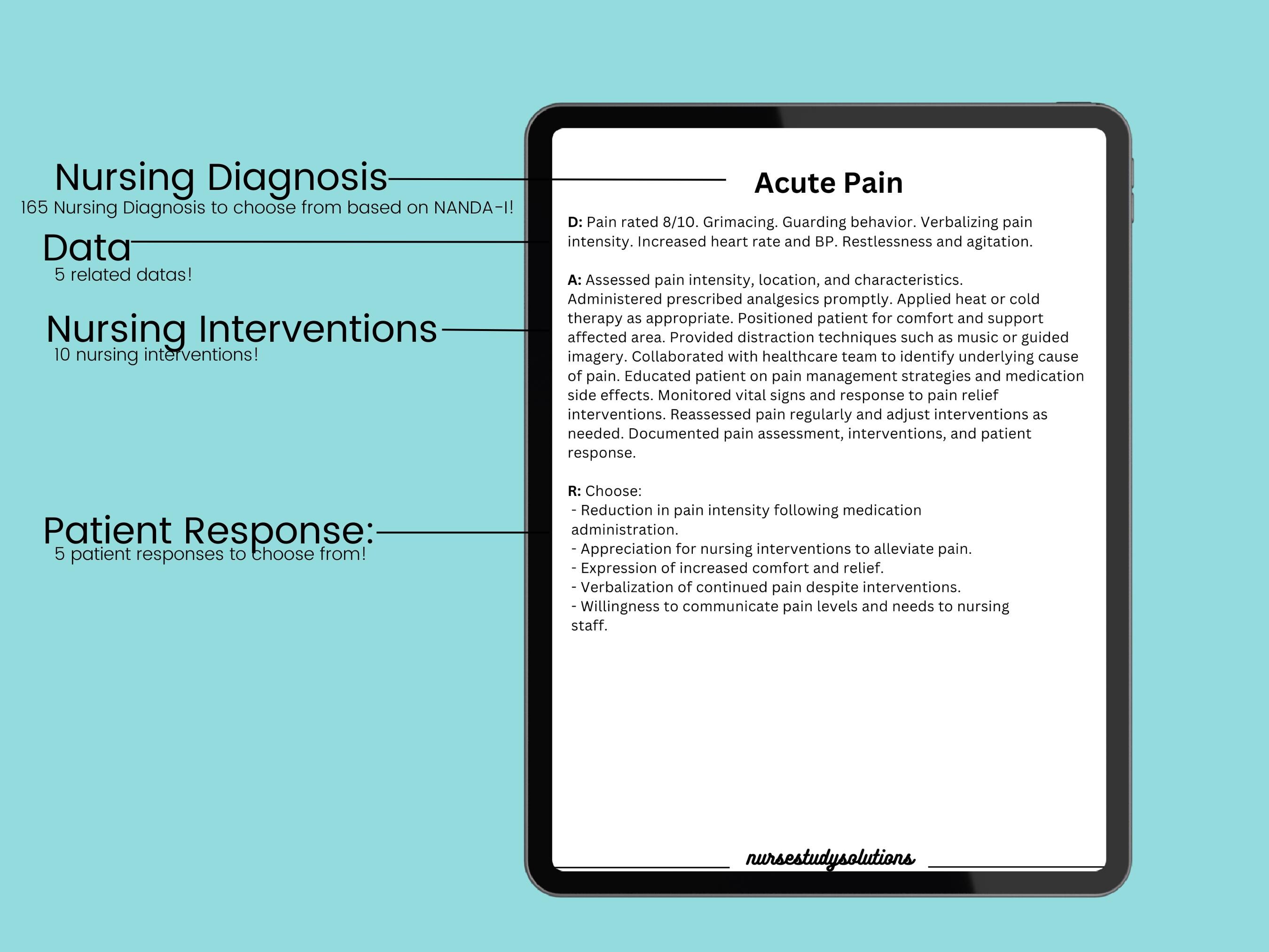 165 Nurse Documentation Template Based on Nursing Diagnoses I SBAR ...