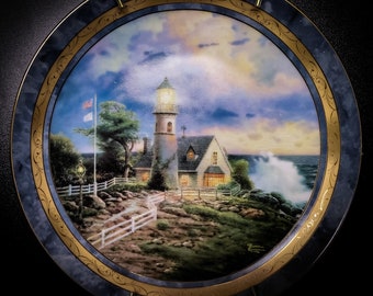 Thomas Kinkade, A light in the Storm, Collectors Plate 2000, Limited Edition.