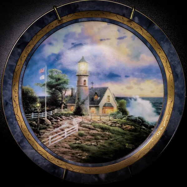 Thomas Kinkade, A light in the Storm, Collectors Plate 2000, Limited Edition.