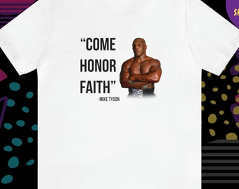 Ven a honrar la fe con esta camiseta gráfica de Mike Tyson.