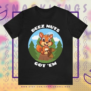 Söt ekorre Deez Nuts Graphic Tee