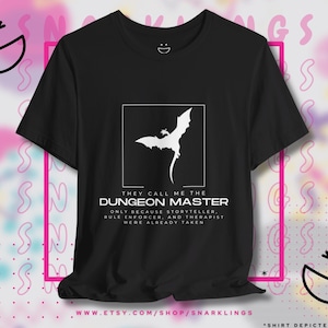 They Call Me The Dungeon Master Graphic Tee | Dungeon Master Tshirt, DnD Shirt, Dungeons and Dragons, DM Gift, Tabletop Role Playing Game
