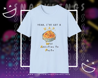 WAP Wild Addiction to Pasta Graphic Tee |  Funny Pasta Lover Shirt, Spaghetti Tee, Pasta Lover Gift, Italian Food Shirt, Funny Italian Shirt