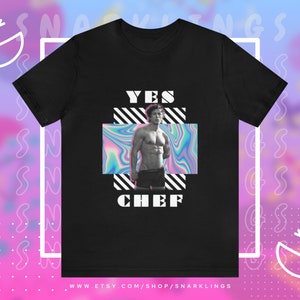Yes Chef Jeremy Allen White Tie Dye Graphic Tee | The Bear Merch, Carmy Berzatto Design, Shameless Lip Gallagher fans, Calvin Klein Style