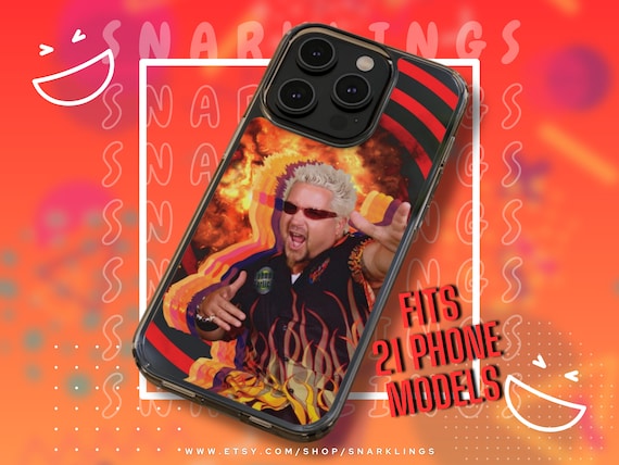 Straight Outta Flavortown Clear Phone Case | Funny Guy Fieri Merch, Silly Transparent Case Design, Unique iPhone Case, Samsung s21, s22