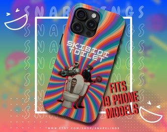 Skibidi Toilet Tough Phone Case | Meme Cellphone Case, Funny Design, Unique Mobile Cover, Hilarious Gift, Trendy Smartphone Case