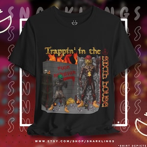 Trappin&#39; in The Sixth House Graphic Tee | Funny Morrowind T-Shirt, Elder Scrolls Shirt, Nerevarine, Dagoth Ur, Almalexia, Vivec, Telvanni