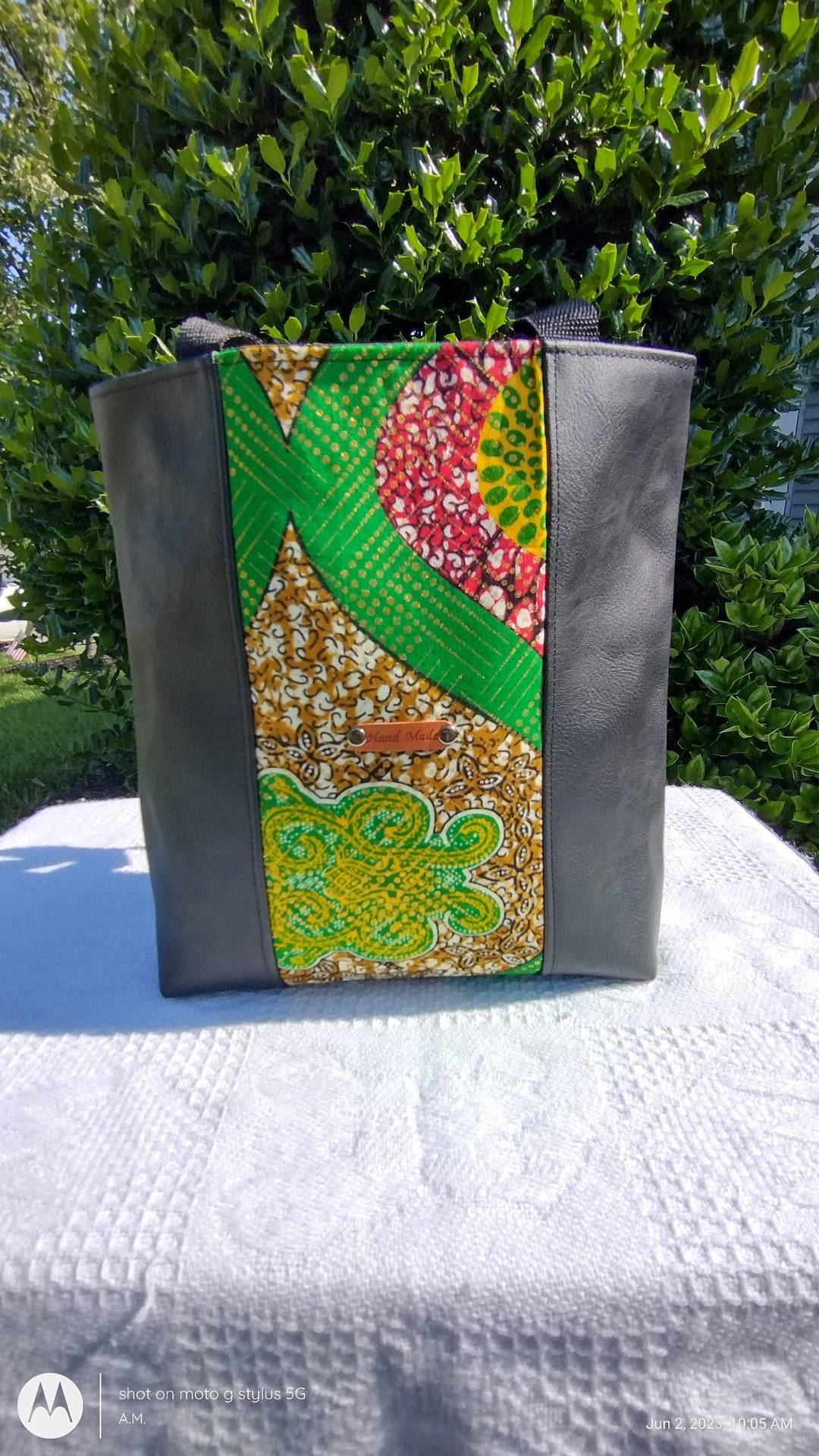 Pattern Print Ethnic Leather Tote Bag main image 0