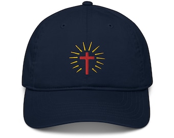 Jesus Cross Hat Organic Cotton, Christian Hat