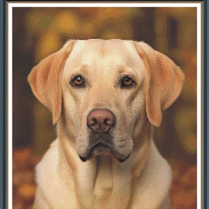 High Detail Yellow Lab Cross Stitch Pattern