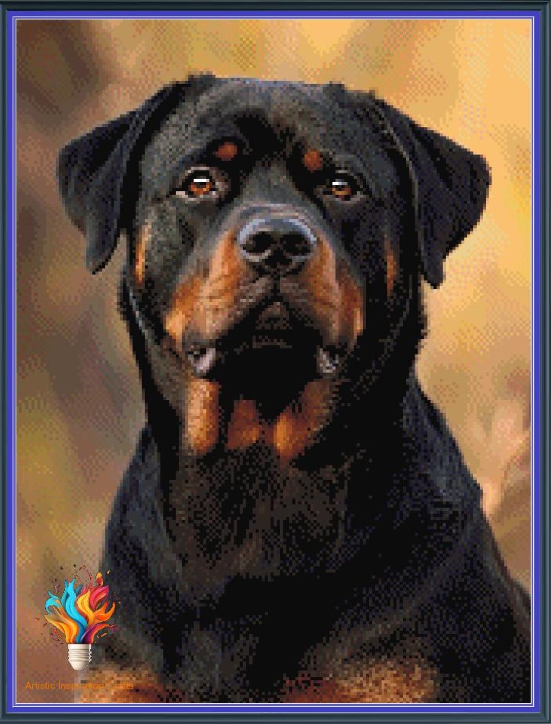Rottweiler – PDF Cross Stitch Pattern | DMC Threads | Digital Download ...