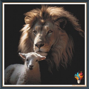 The Lion and The Lamb Cross Stitch Pattern (PDF), Pattern Keeper Compatible