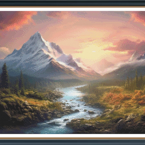 Majestic Nature Landscape Cross-stitch Pattern / PDF