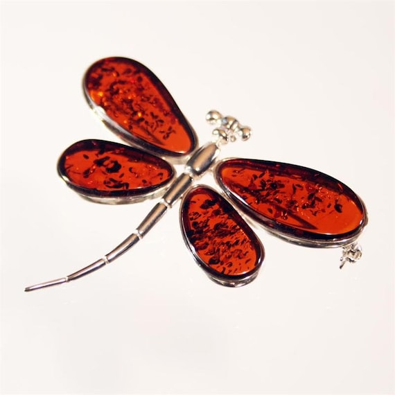 The Amber Dragonfly Pin - image 1