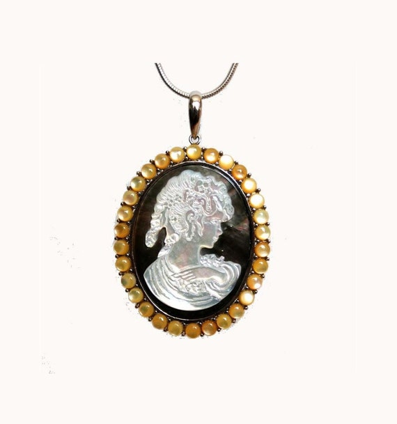 The Silver and Mother-of-Pearl Cameo Pendant