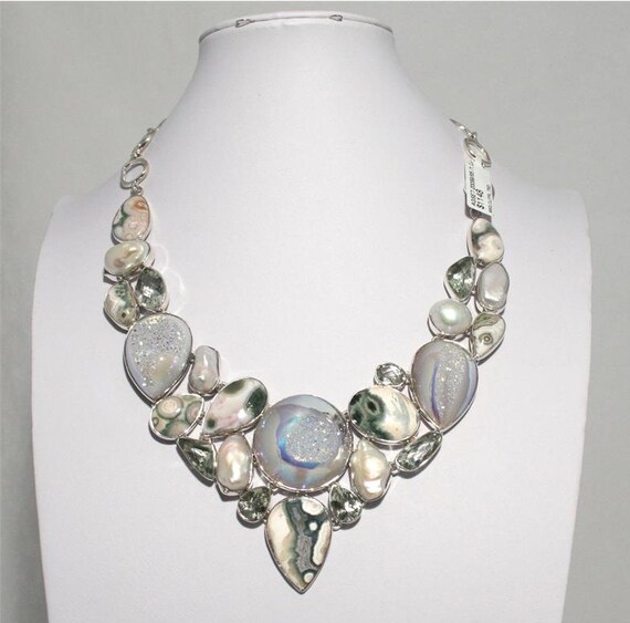 The Gemstone and Silver Necklace View 2