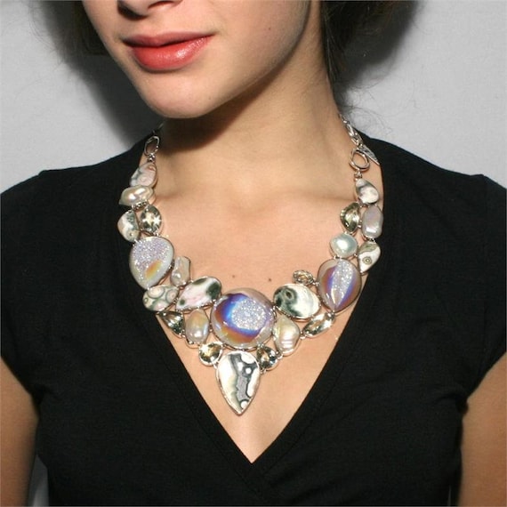 The Gemstone and Silver Necklace View 3