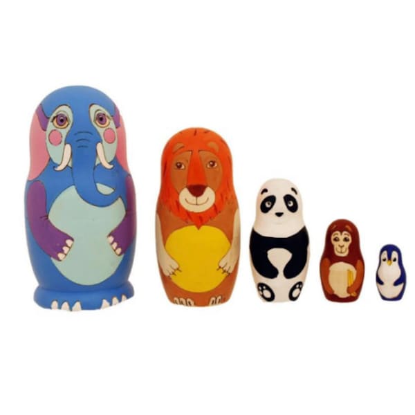 Circus Animals Nesting Doll (5 Nests)