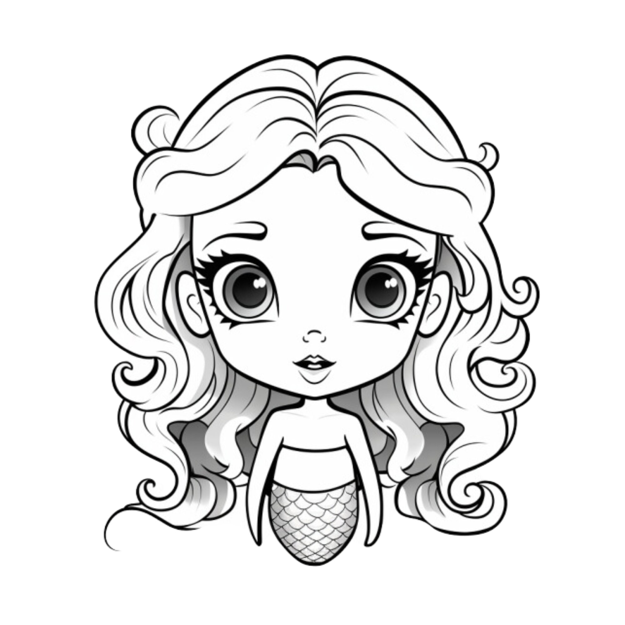 Enchanted Mermaids: A Set of Adorable Coloring Pages - Etsy