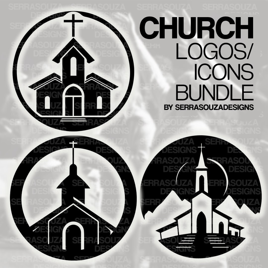 Church Logo Icon Bundle SVG and PNG 3 LOGOS - Etsy Canada