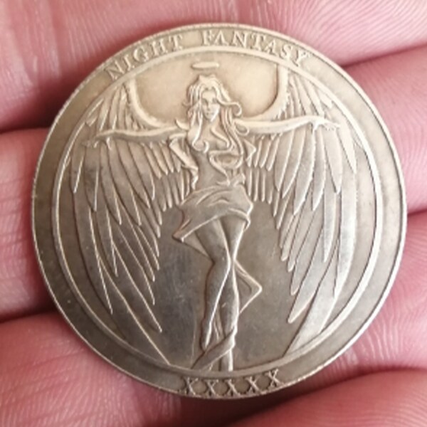 Angel Wanderer Commemorative Coin, Fantasy Angel Hobo Coin, Challenge Coin, Flipping Coin, Collector Coin, Souvenir Coin, Fantasy Angel Coin