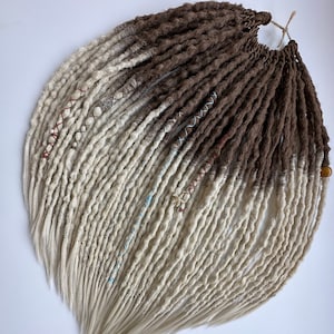 ombre blonde crochet dreads soft synthetic hair dreadlocks double ended or single ended fake hair extensions