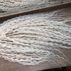 Curly dreads white silver dreadlocks double ended or single ended fake dreadlocks synthetic dreads wavy dreads