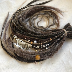Curly Dreads Ombre Brown to Light Brown Dreads Double Ended or Single ...