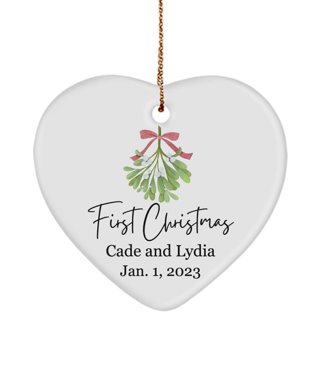 Personalzed 1st Chrstmas Together, Weddng Remembrance, Marrage