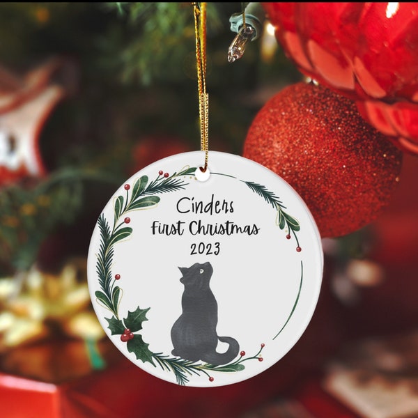 Black Cats First Christmas Ornament – Etsy