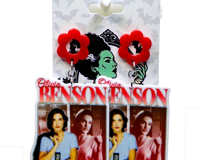 Olivia Benson SVU Character Earrings, Nickel Free Hardware