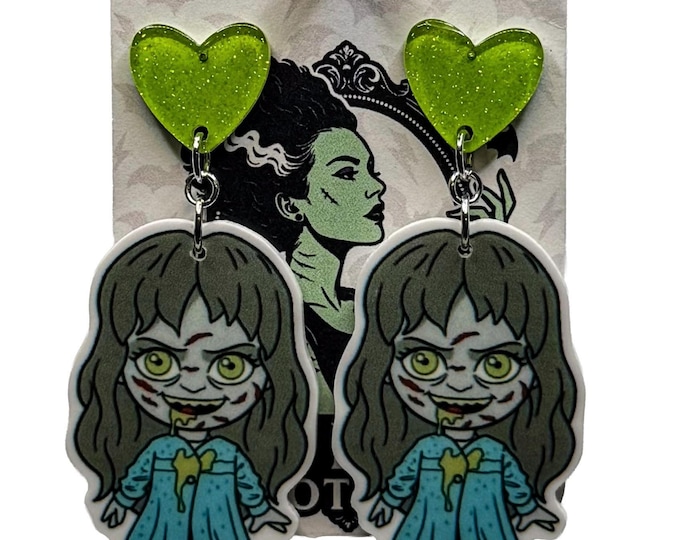 Exorcist Earrings: Spooky Halloween Horror Earrings