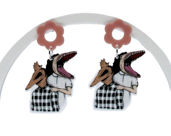 Beetle Movie Inspired Earrings: Funky Halloween Ghosts