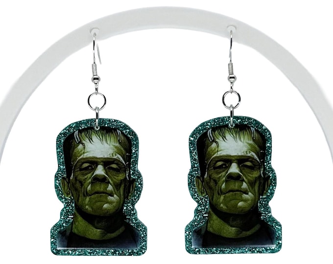 Frank Inspired Earrings, Horror Earrings, Monster Accessories, Theme Park Accessory, It’s Alive