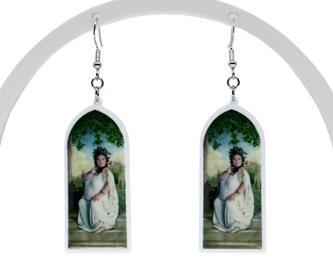Wizard Inspired Earrings, School Earrings, Talking Painting