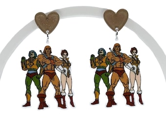 Retro Cartoon Inspired, Saturday Morning Cartoons, Hero Earrings