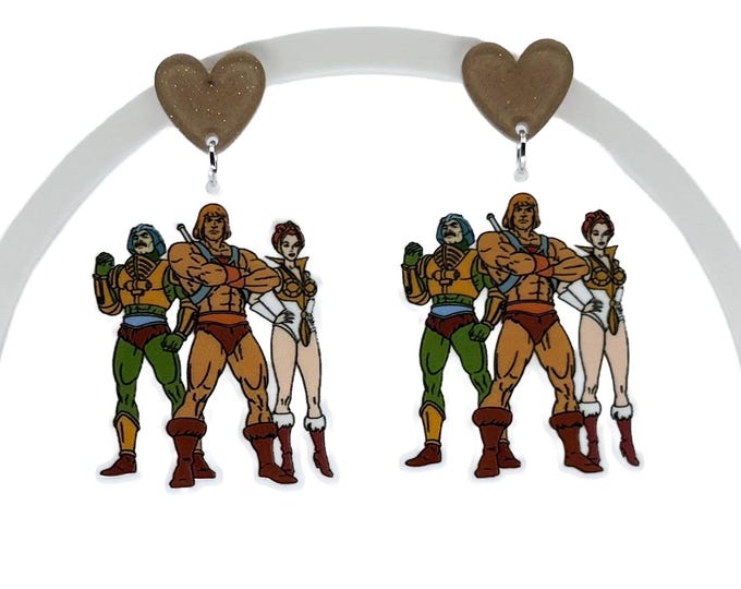 Retro Cartoon Inspired, Saturday Morning Cartoons, Hero Earrings