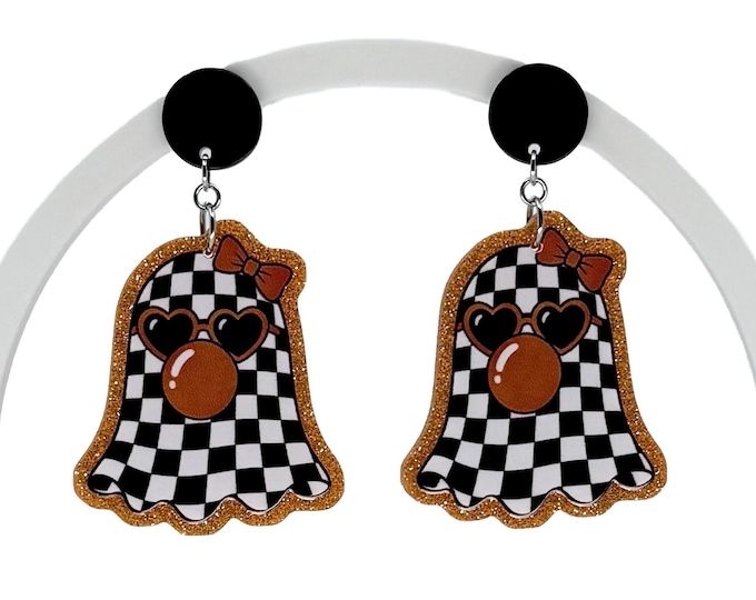 Ghost Earrings, Spooky Halloween Earrings, Emo Ghosties