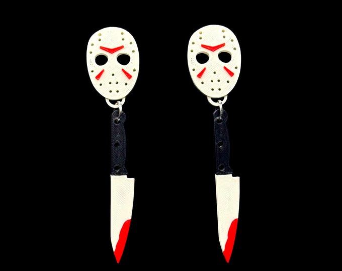 3D Printed Knife Dangle Earrings: J.V. Inspired Earrings, Horror Earrings
