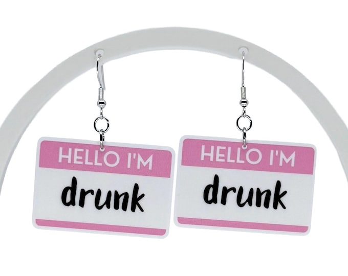 Drunk Earrings: Funny Bar Crawl Party Earrings