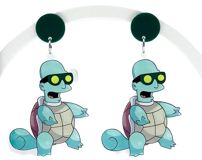 Nerd Earrings, Cartoon Mashup Earrings, Scientist Inspired, Funky Accessories